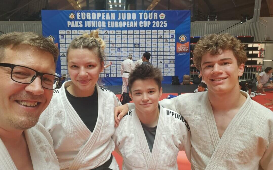 Niklas, Nadine und Christina beim Europacup Paks – starkes SHIAI-DO Team im Einsatz.