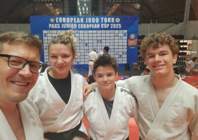 Niklas, Nadine und Christina beim Europacup Paks – starkes SHIAI-DO Team im Einsatz.