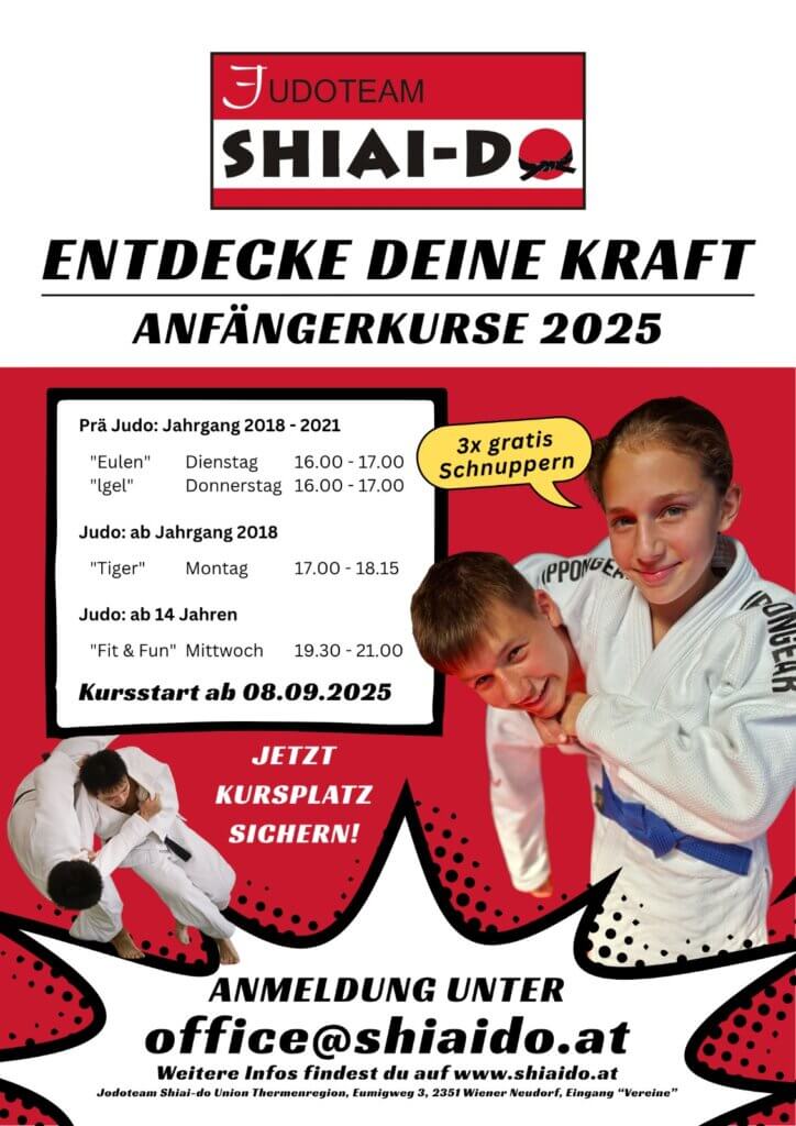 Judo im Bezirk Mödling, direkt bei Wien - Jetzt starten